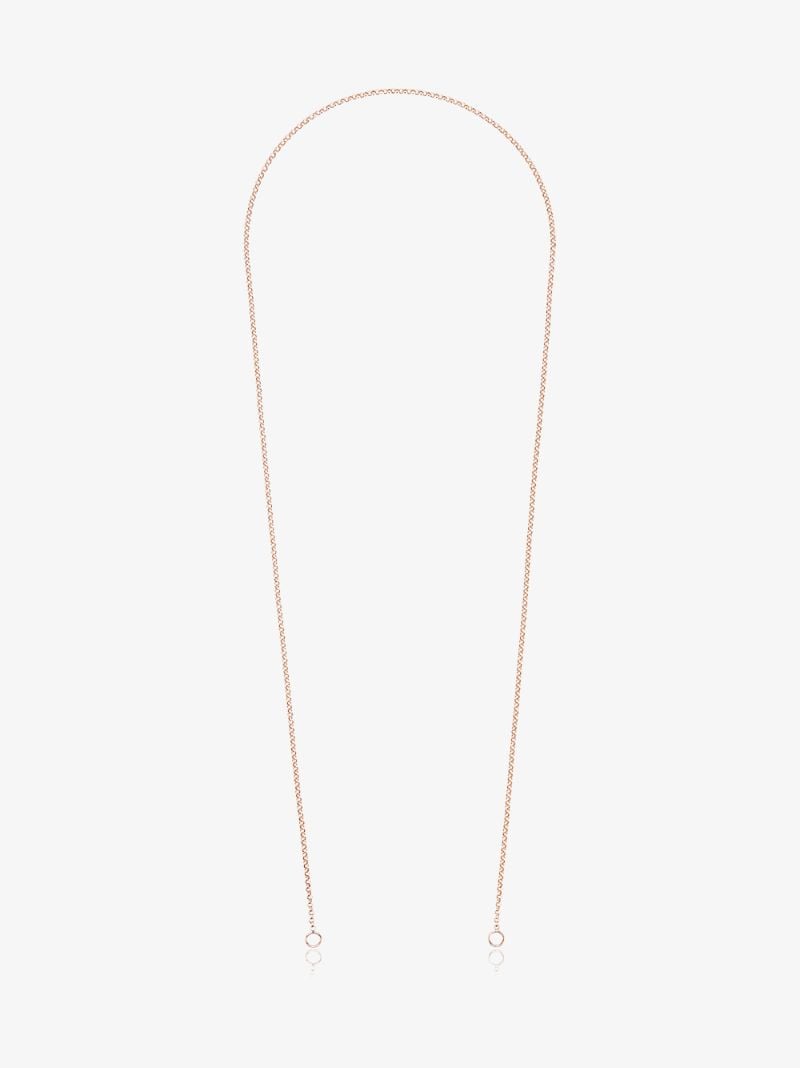 14k Rose Gold Rolo Chain 30 Inch Necklace