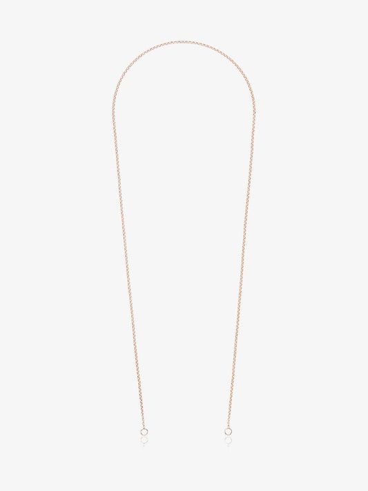 14k Rose Gold Rolo Chain 30 Inch Necklace