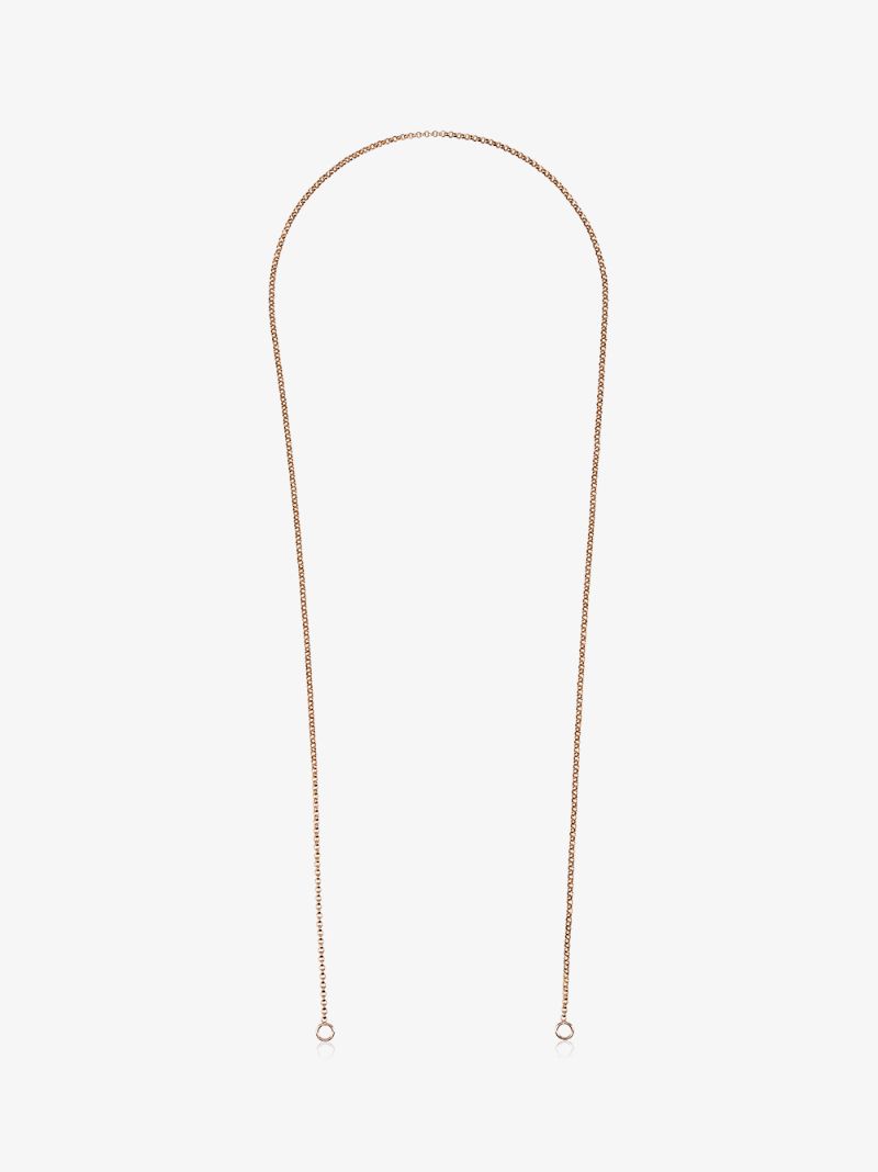 18k Yellow Gold Rolo Chain 30 Inch Necklace
