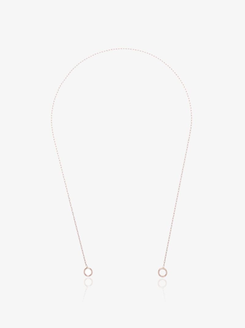 14k Rose Gold Fine Square Link Chain 16 Inch Necklace