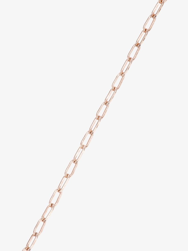 14k Rose Gold Fine Square Link Chain 16 Inch Necklace