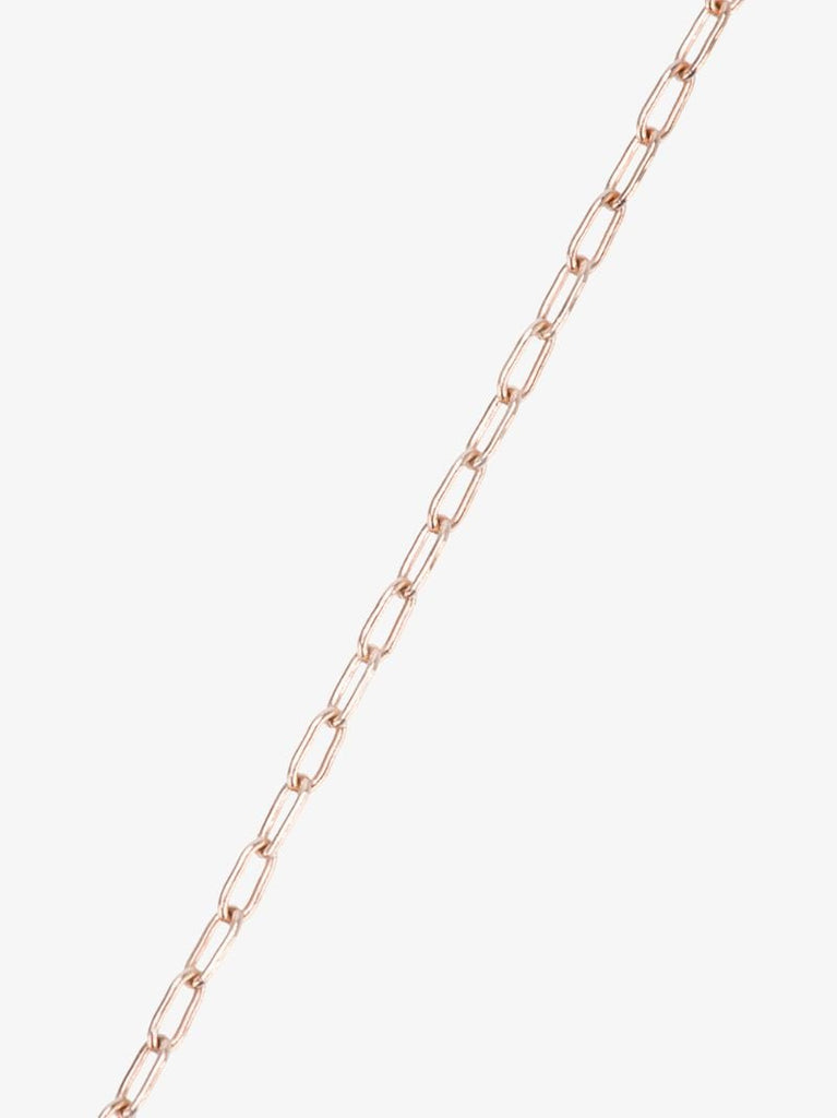 14k Rose Gold Fine Square Link Chain 16 Inch Necklace