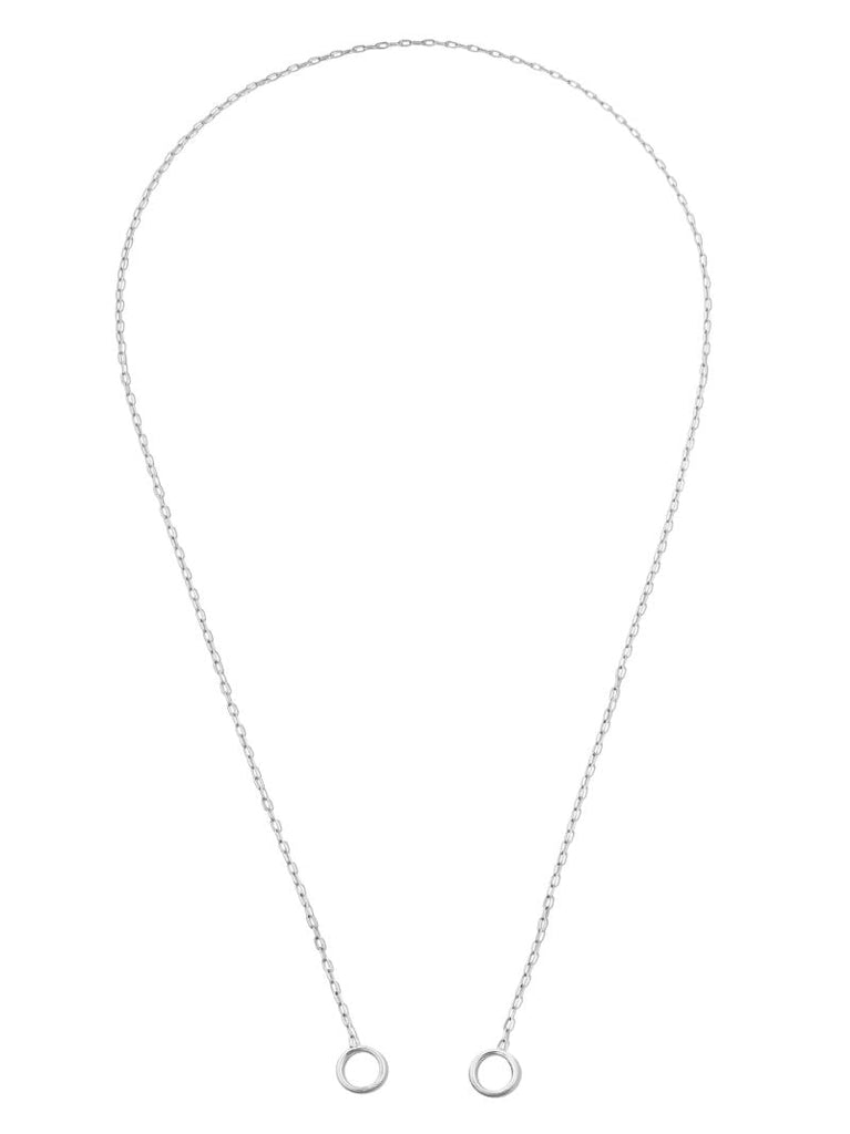 14k White Gold Fine Square Link Chain 16 Inch Necklace
