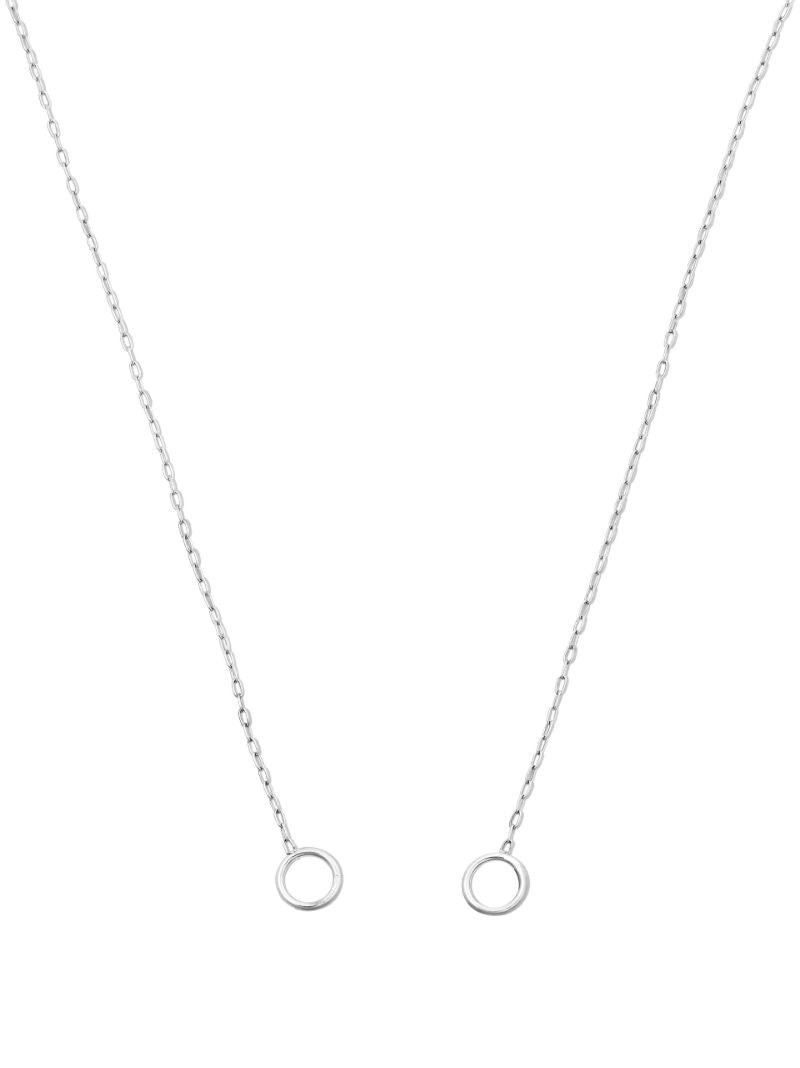 14k White Gold Fine Square Link Chain 16 Inch Necklace