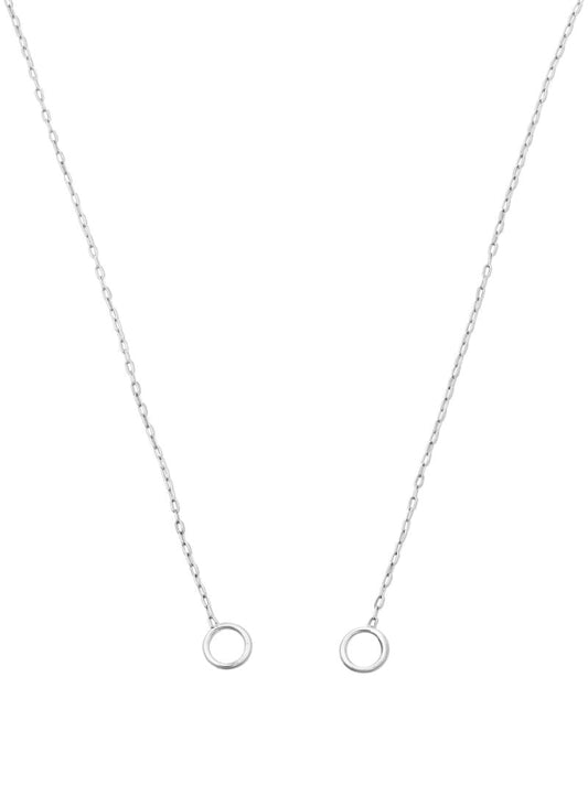 14k White Gold Fine Square Link Chain 16 Inch Necklace