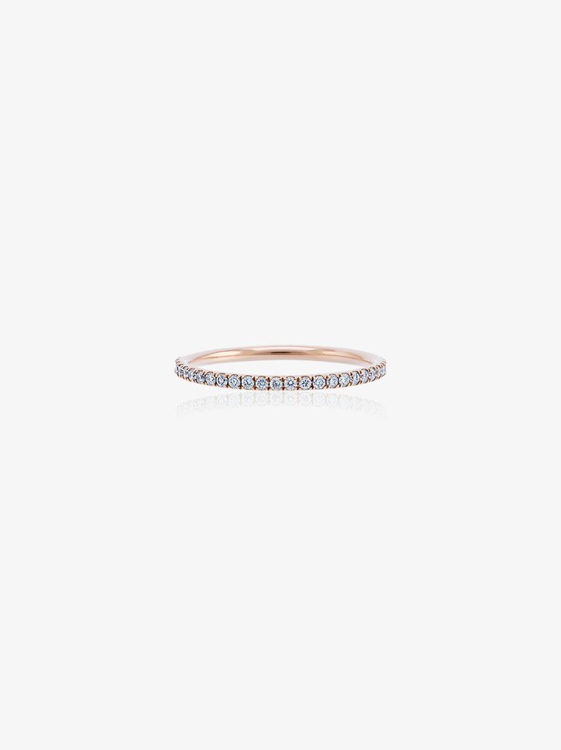 18k Rose Gold Thread Diamond Ring