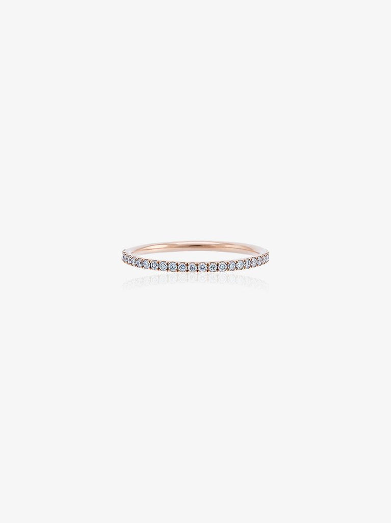 18k Rose Gold Thread Diamond Ring