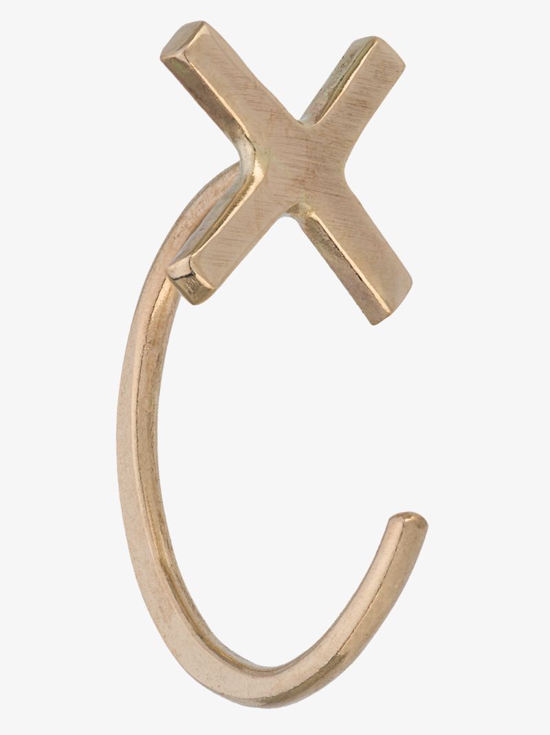 14k Yellow Gold Cross Earrings