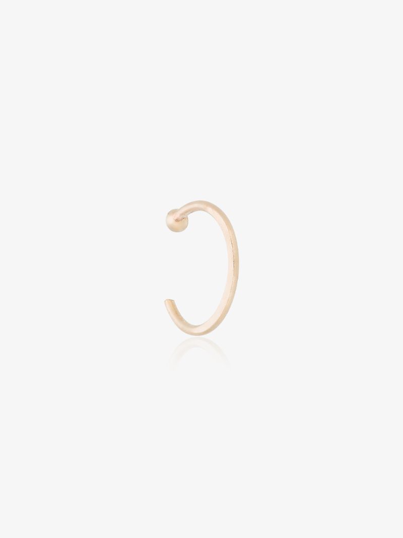14k Yellow Gold Small Hugger Hoop Earrings