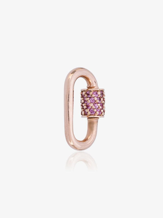 14k Rose Gold Stoned Babylock Sapphire Charm