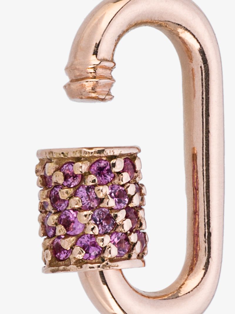 14k Rose Gold Stoned Babylock Sapphire Charm