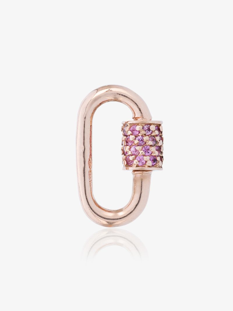 14k Rose Gold Stoned Babylock Sapphire Charm
