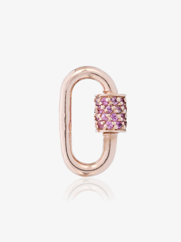 14k Rose Gold Stoned Babylock Sapphire Charm