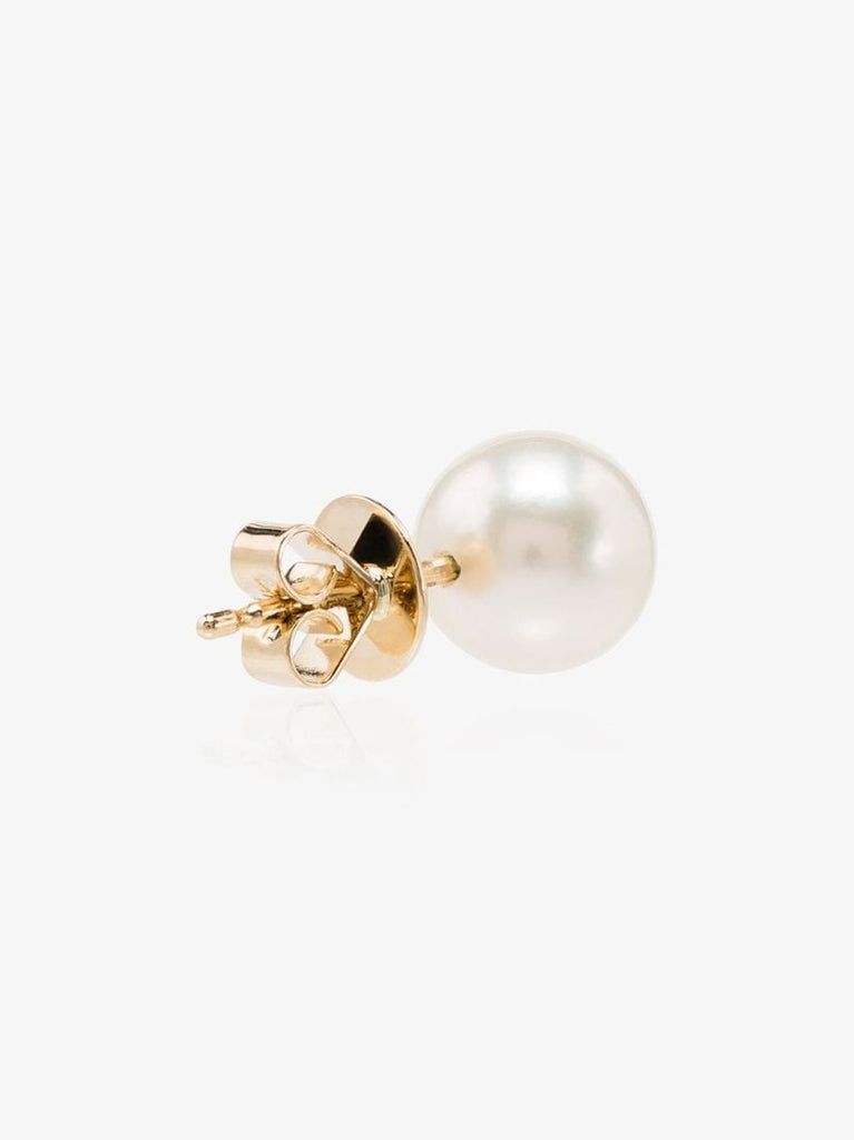 14k Yellow Gold Petite Akoya Pearl Stud Earring