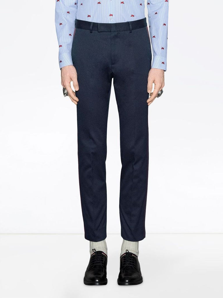 Blue '60s Cotton Trousers