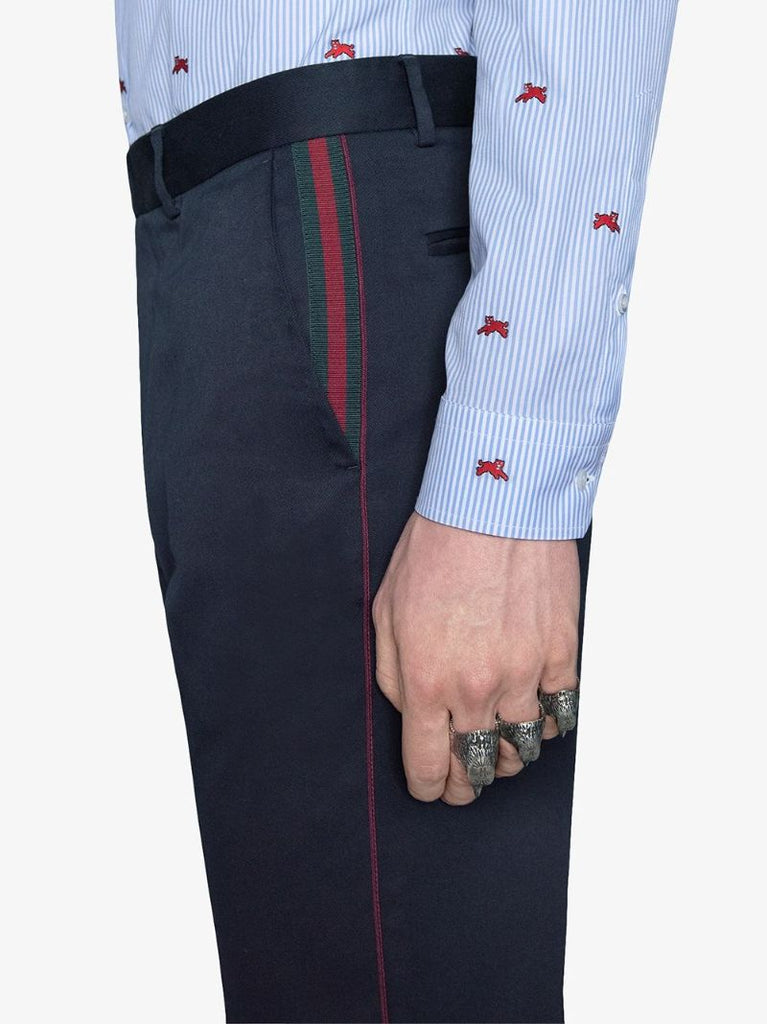 Blue '60s Cotton Trousers