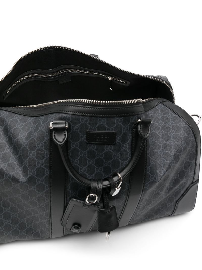 Black Gg Supreme Large Duffle Bag