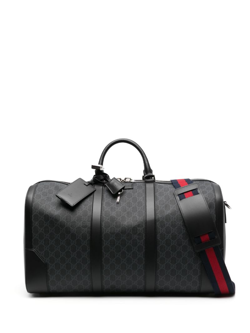 Black Gg Supreme Large Duffle Bag