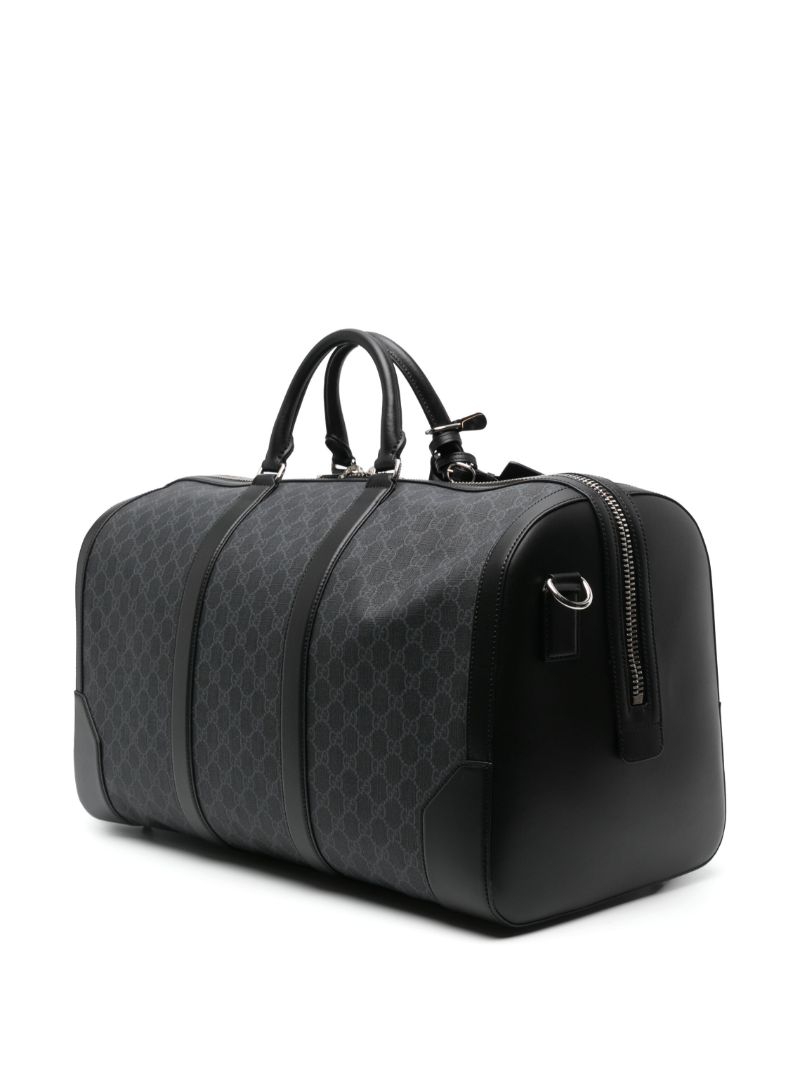 Black Gg Supreme Large Duffle Bag