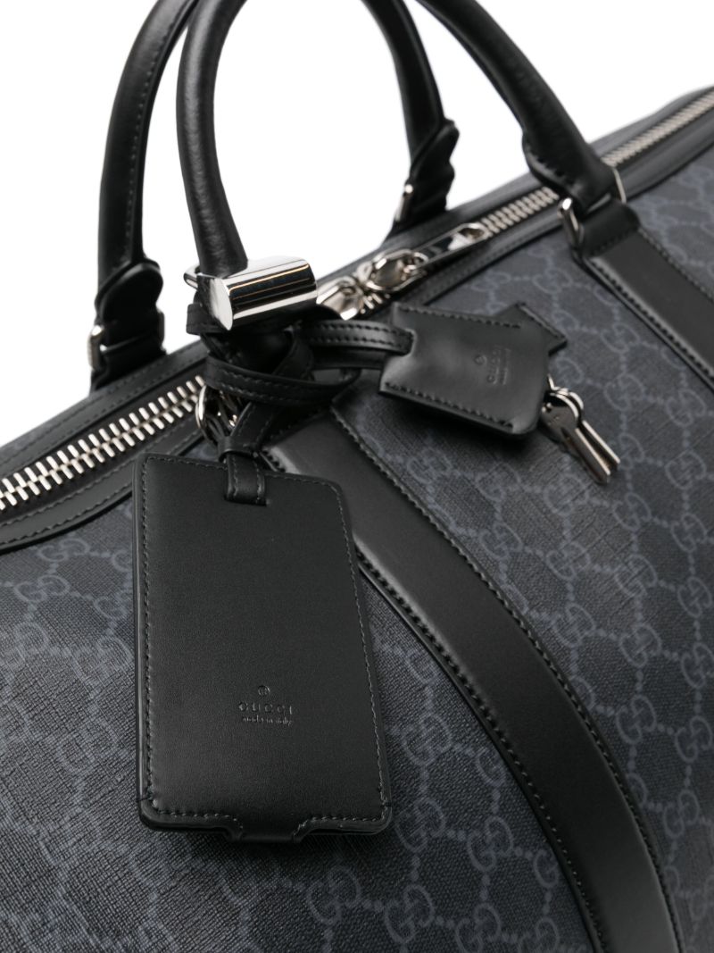 Black Gg Supreme Large Duffle Bag