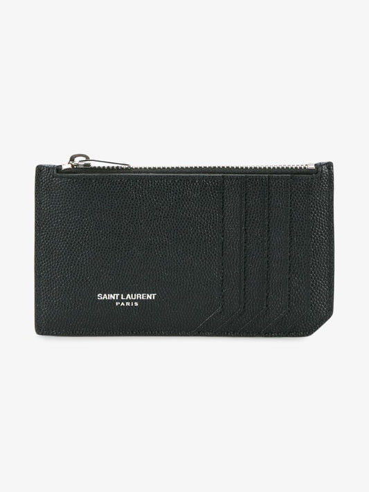 Black Leather Fragments Cardholder