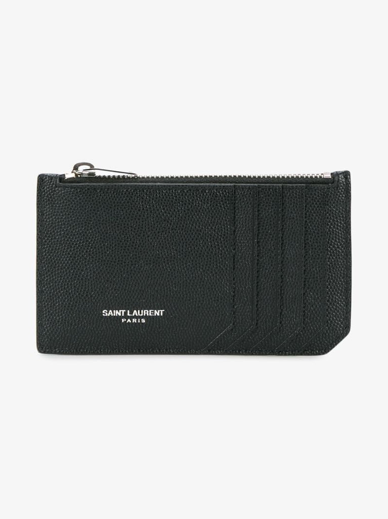 Black Leather Fragments Cardholder