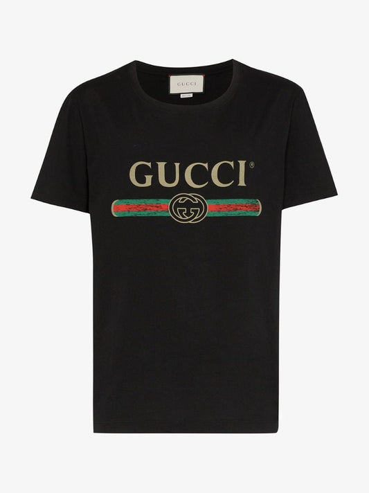 Black Logo Print T-shirt