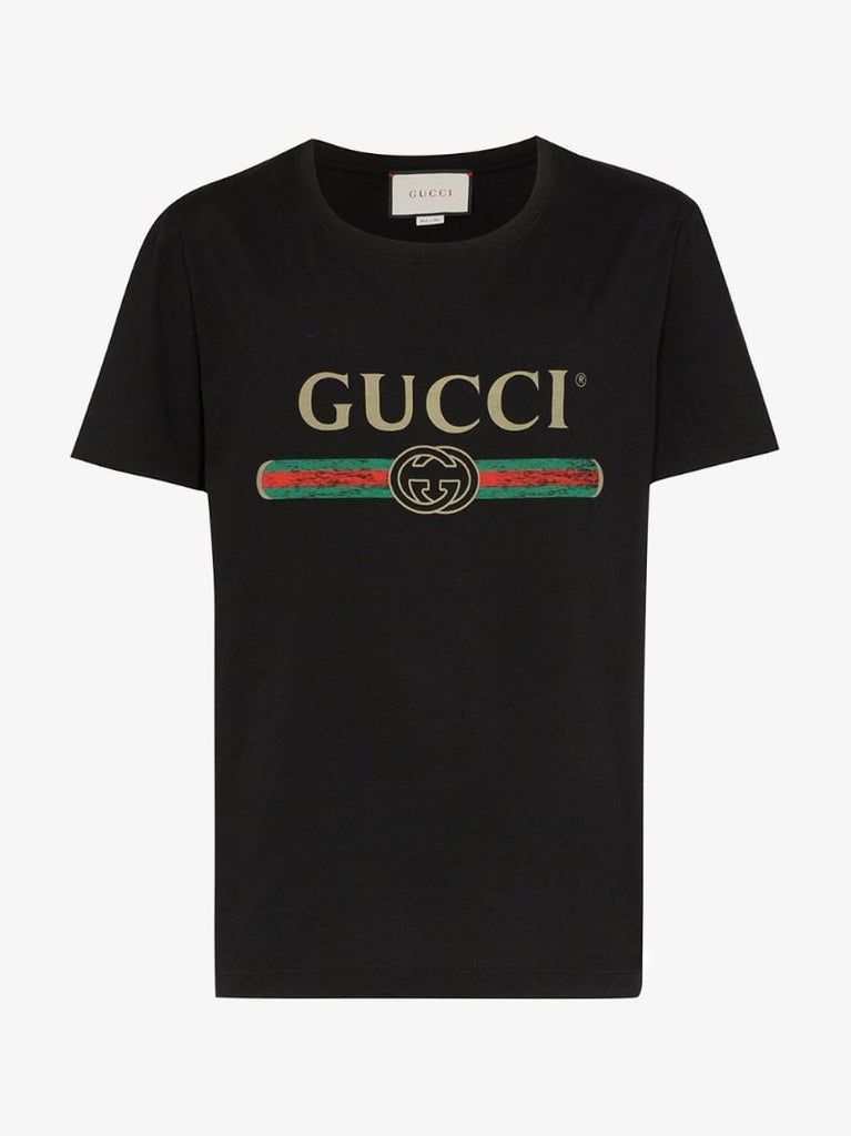 Black Logo Print T-shirt