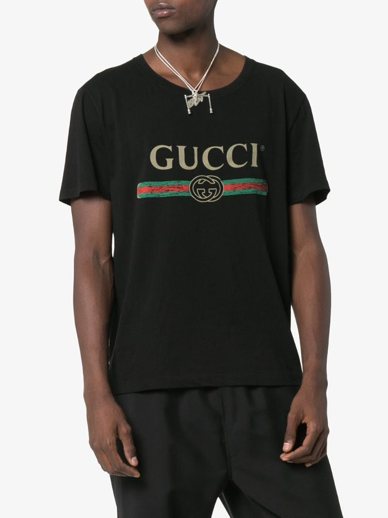 Black Logo Print T-shirt