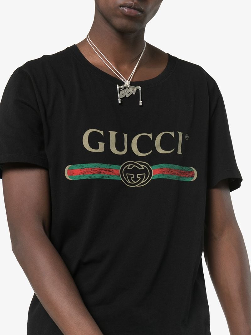 Black Logo Print T-shirt