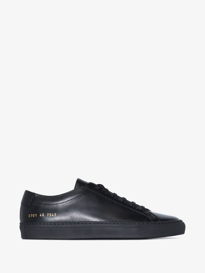 Black Achilles Leather Low Top Sneakers