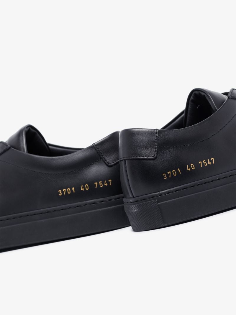Black Achilles Leather Low Top Sneakers