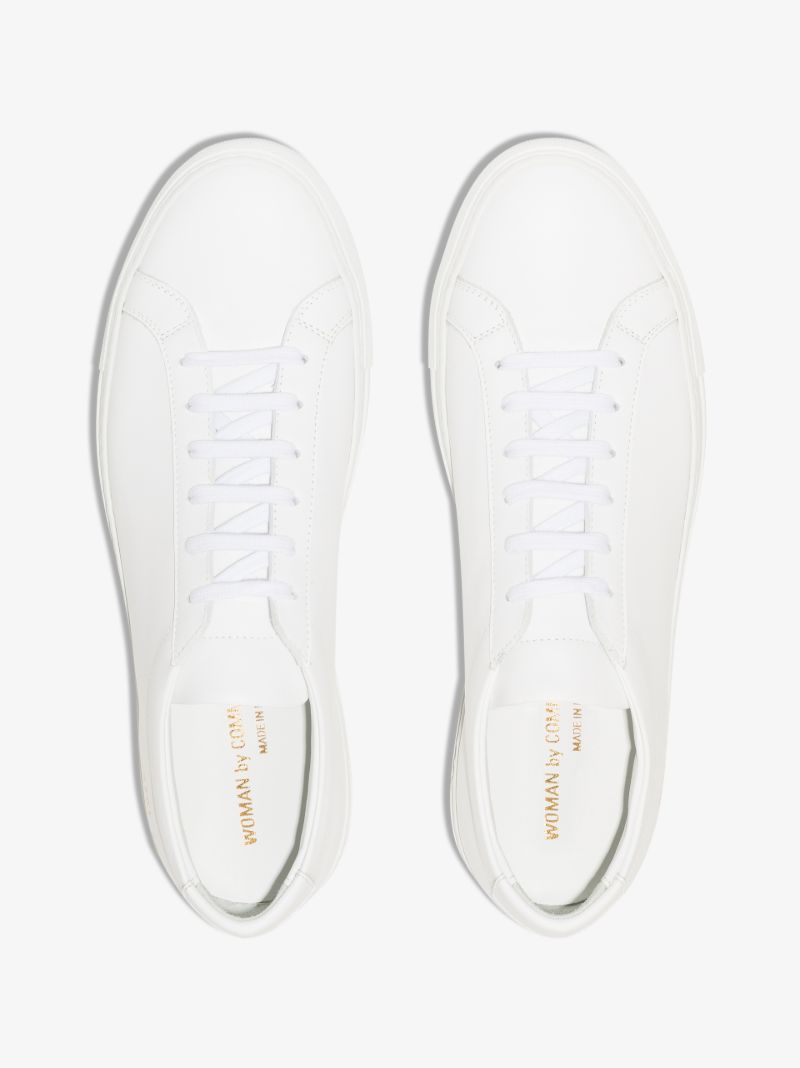 White Achilles Leather Low Top Sneakers