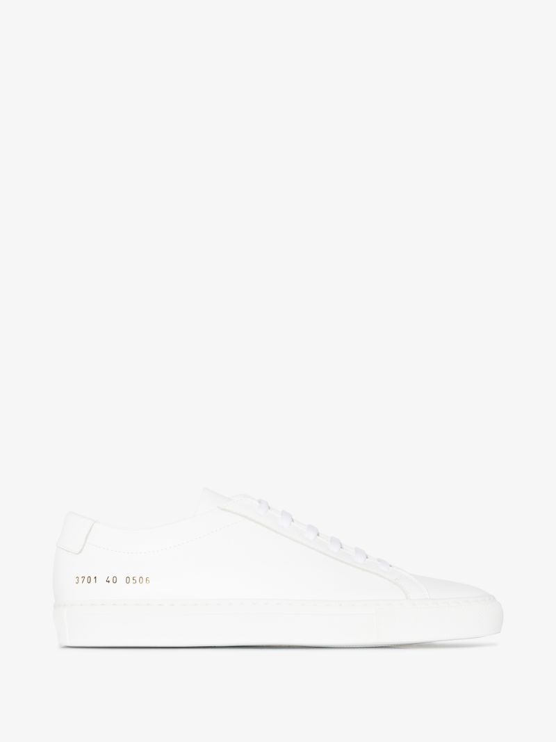 White Achilles Leather Low Top Sneakers