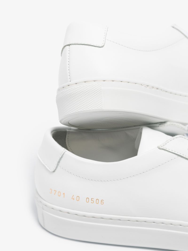White Achilles Leather Low Top Sneakers