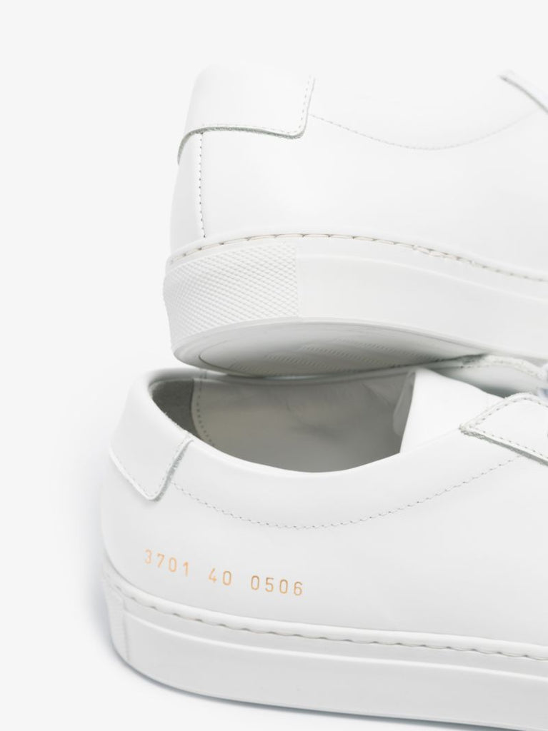 White Achilles Leather Low Top Sneakers