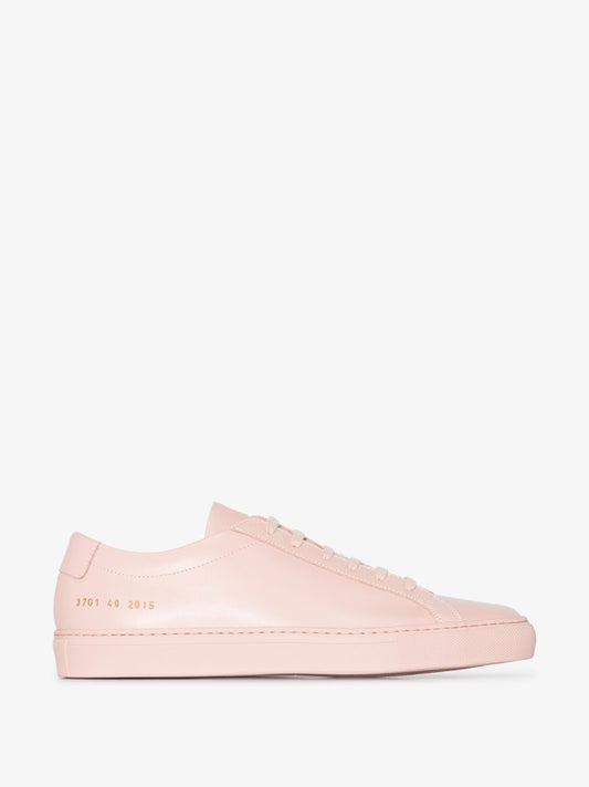 Pink Achilles Leather Low Top Sneakers