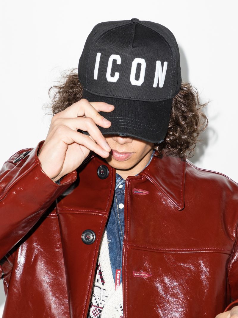 Black Icon Logo Baseball Cap