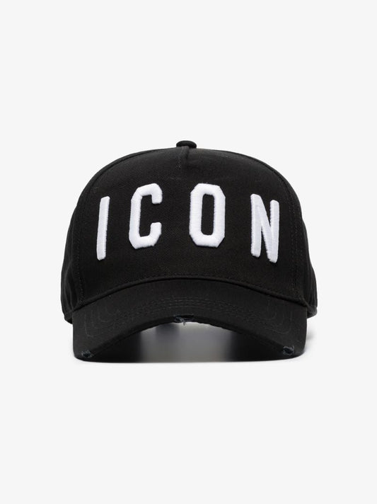 Black Icon Logo Baseball Cap