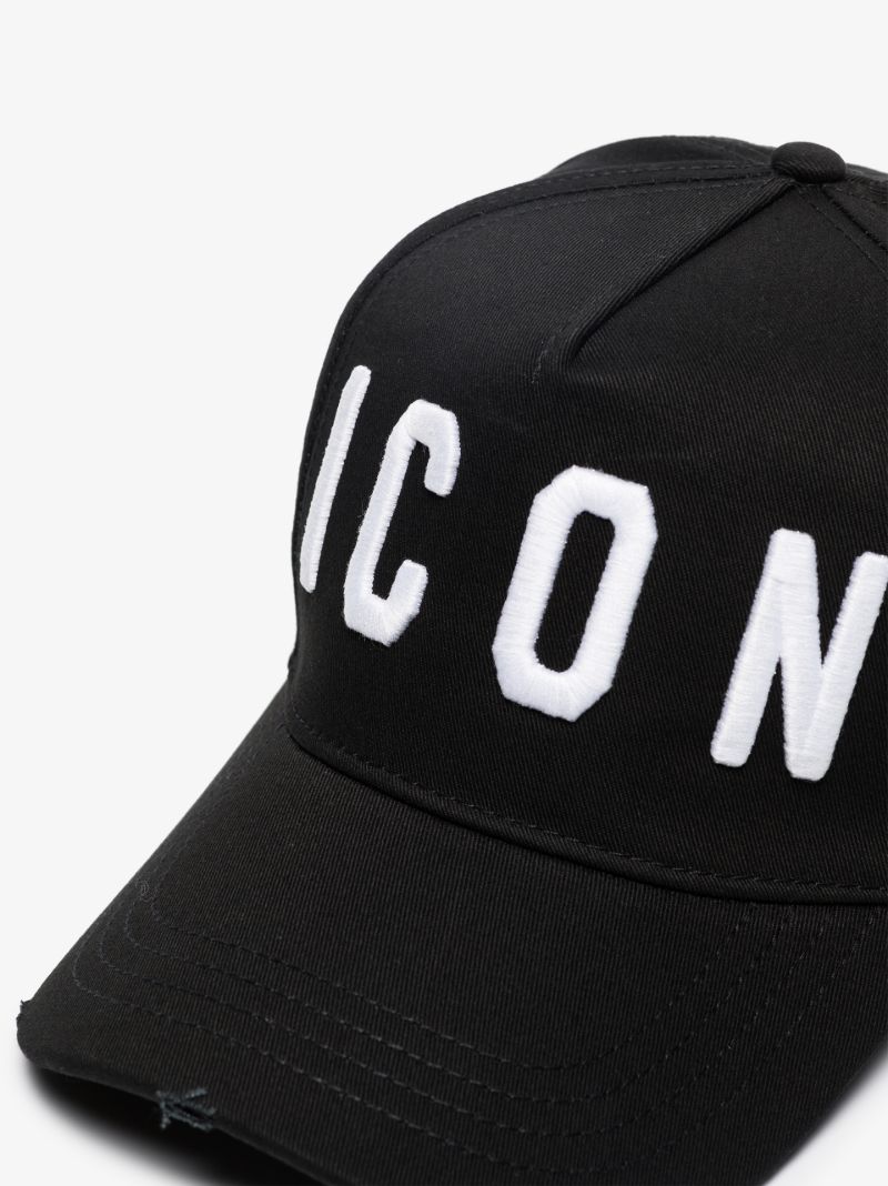 Black Icon Logo Baseball Cap