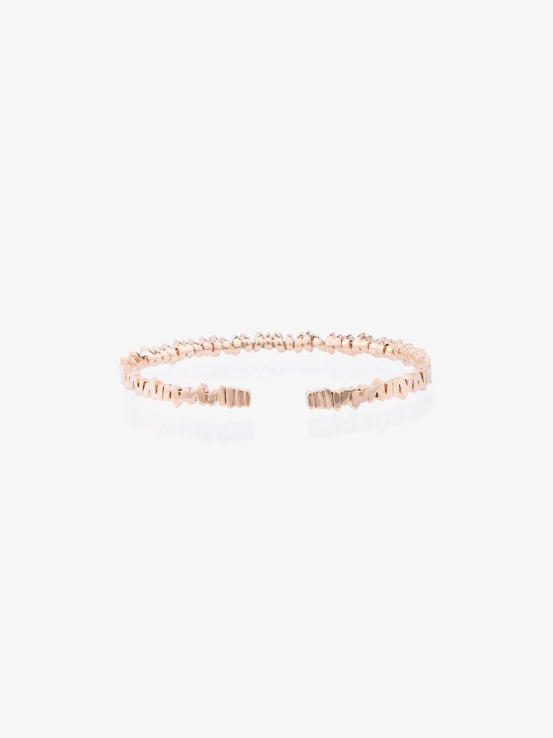 18k Rose Gold Fireworks Classic Baguette Diamond Bangle