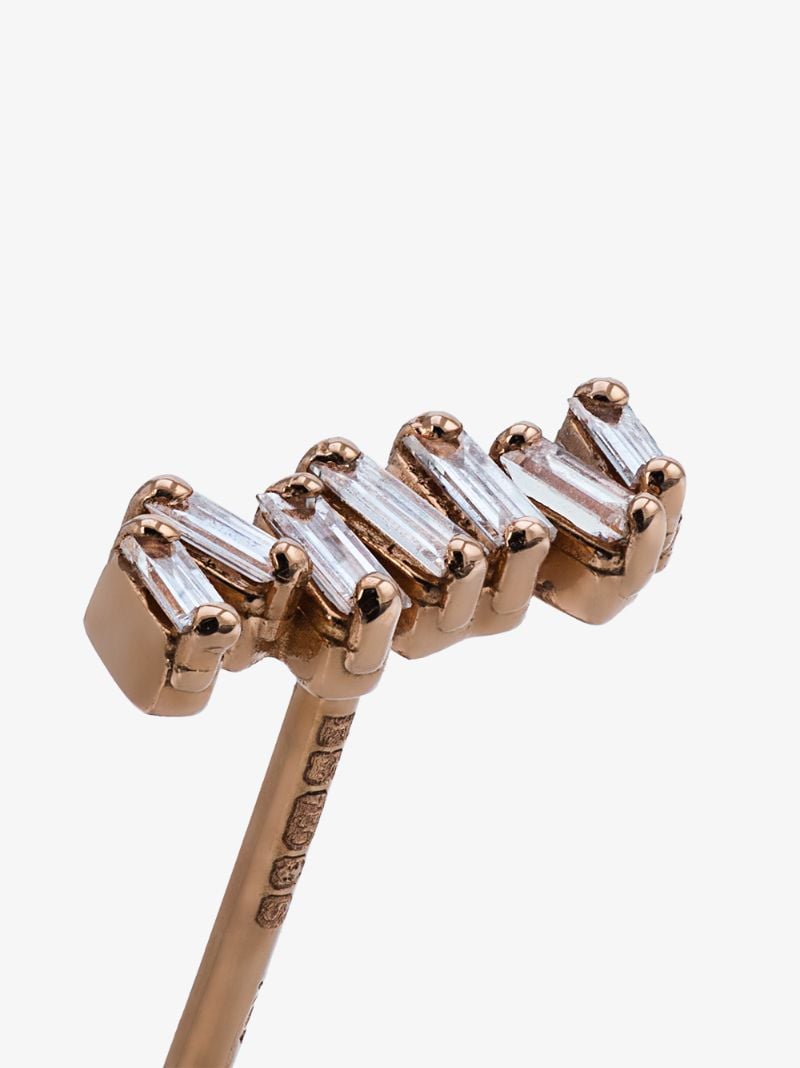 18k Rose Gold and Diamond Fireworks Post Earrings
