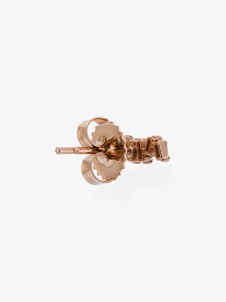 18k Rose Gold and Diamond Fireworks Post Earrings