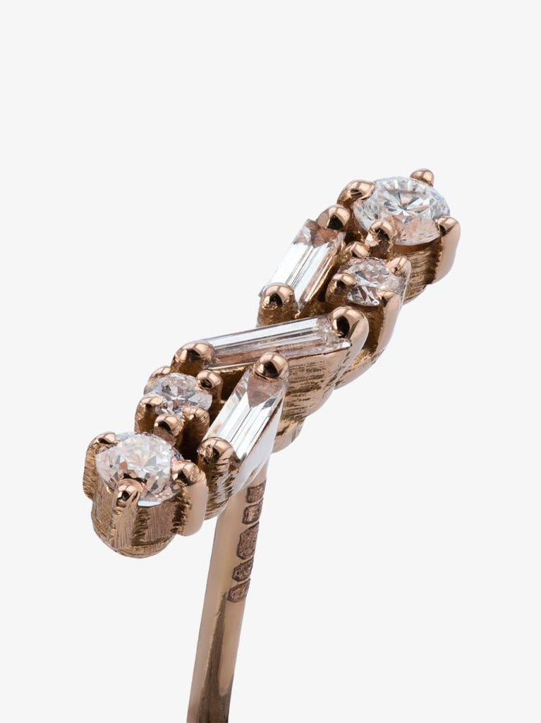 18k Rose Gold Post Diamond Earrings
