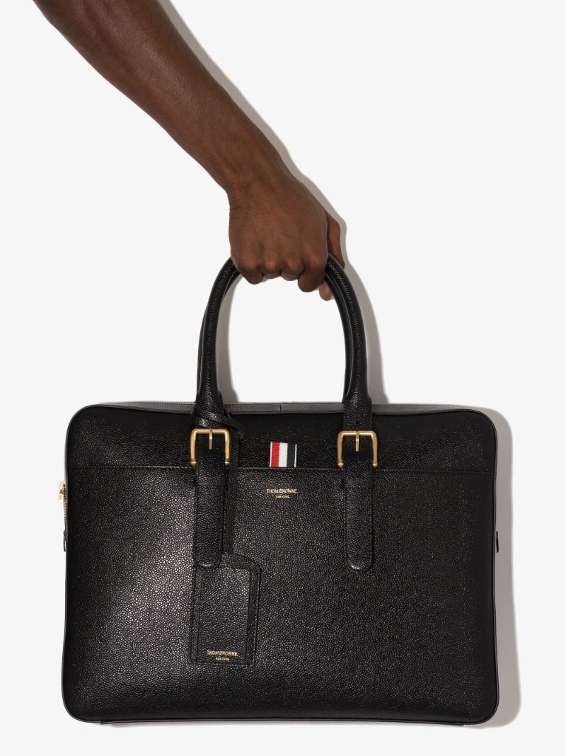 Black Grained Leather Briefcase