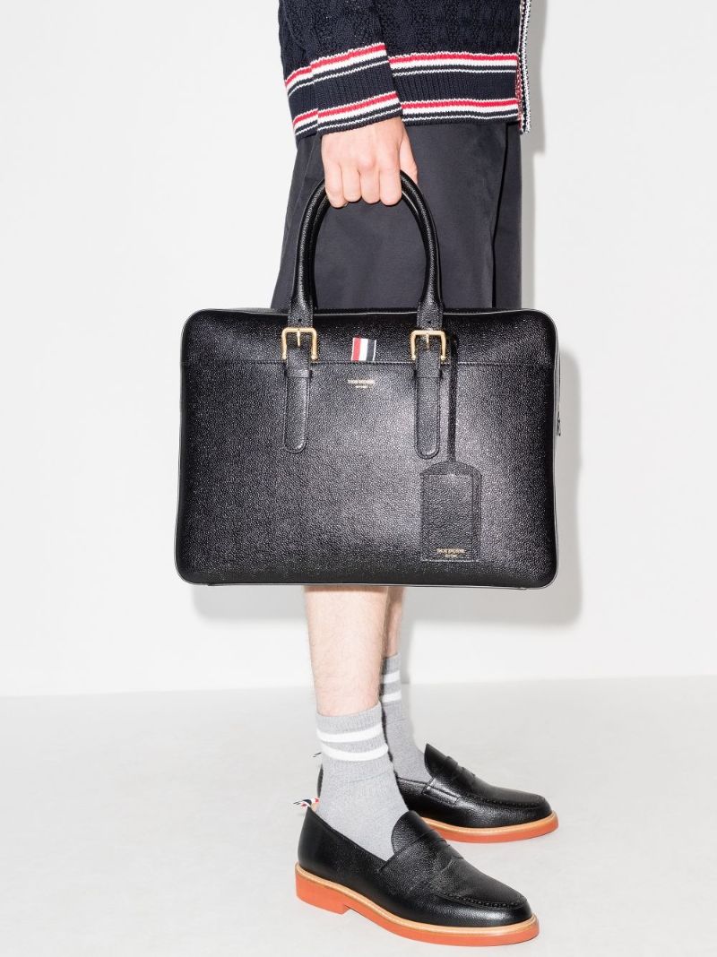 Black Grained Leather Briefcase
