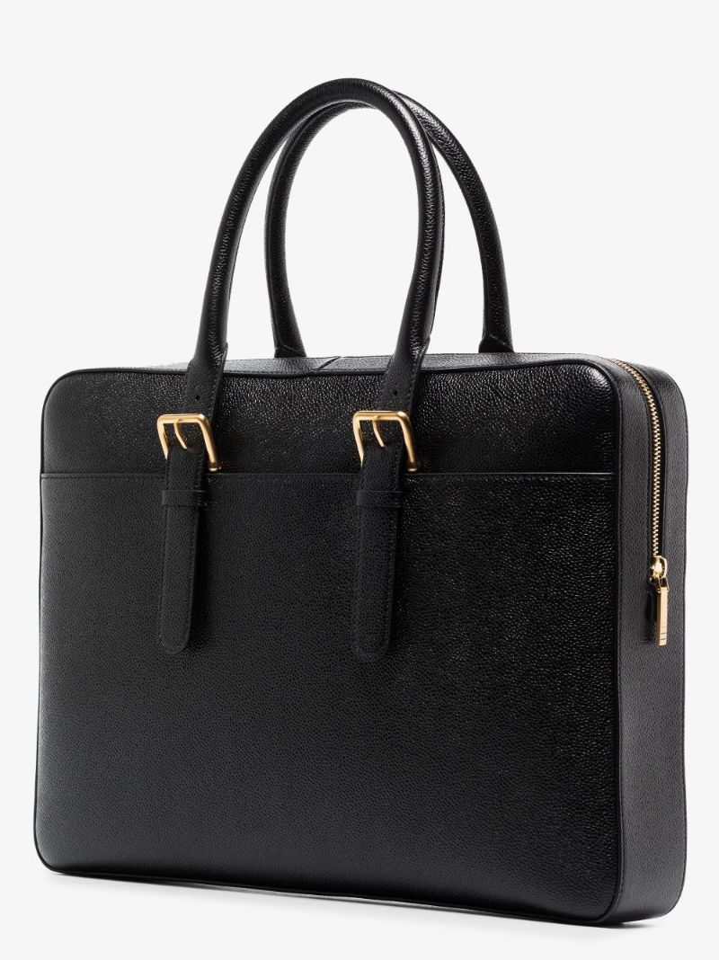 Black Grained Leather Briefcase