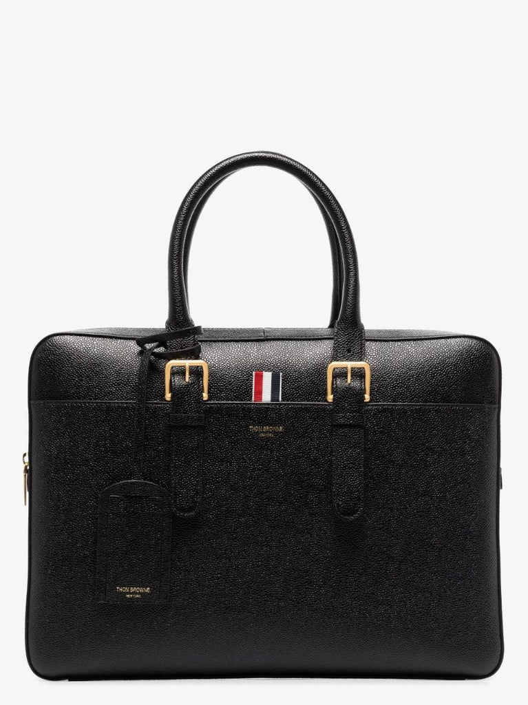Black Grained Leather Briefcase