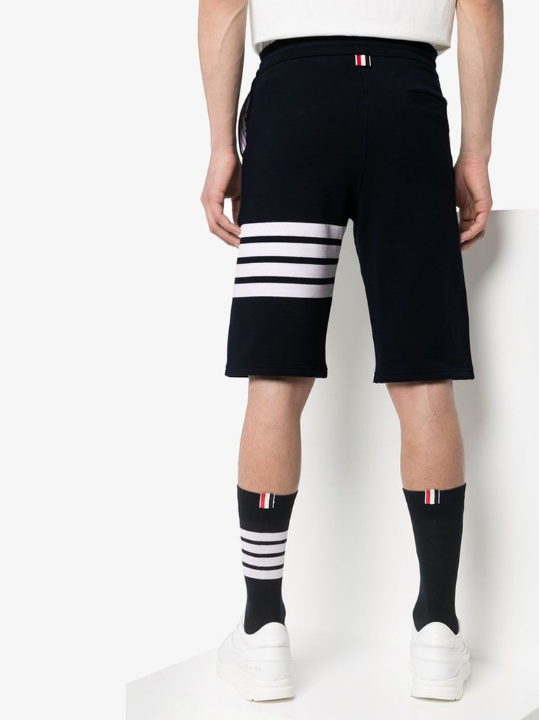 Blue Engineered 4-bar Stripe Jersey Track Shorts