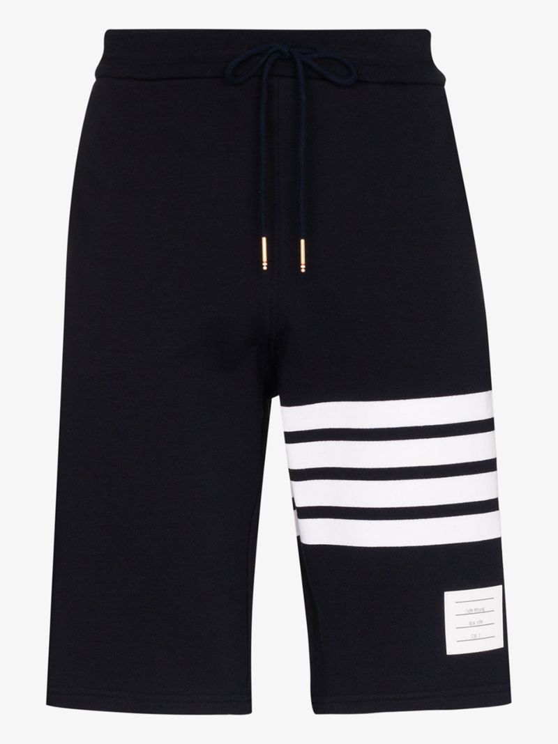 Blue Engineered 4-bar Stripe Jersey Track Shorts